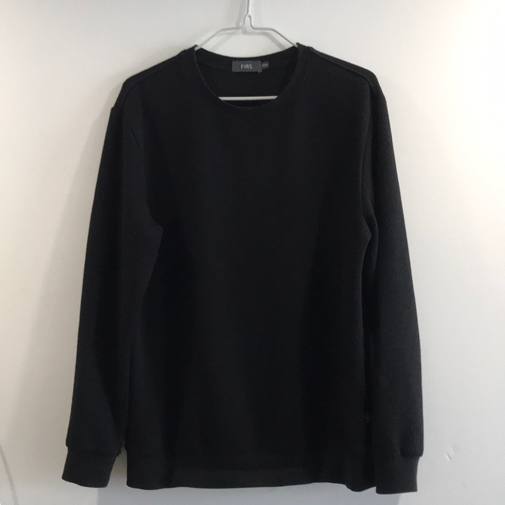 F&F Men's Sleek Black Crewneck Sweater
